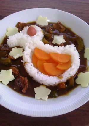 カレーなるアヒルさん　簡単デコ-レシピのメイン写真