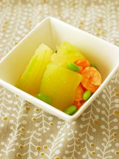 夏☆冷やしてもおいしい♪冬瓜とエビの煮物-レシピのメイン写真