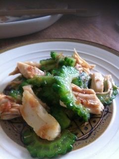 ゴーヤと蒸し鶏の和え物-レシピのメイン写真