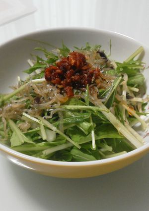 カリカリしらすの水菜サラダ☆-レシピのメイン写真