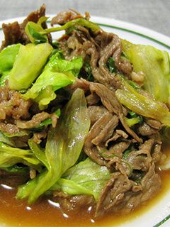 **牛肉とレタスのさっぱり炒め**-レシピのメイン写真