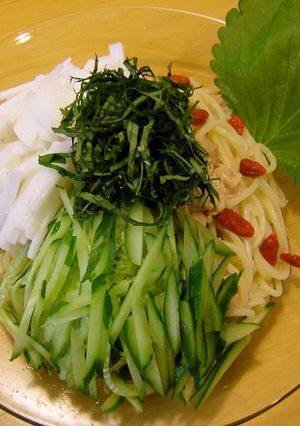 夏野菜たっぷり♪ツナの和風冷製パスタ-レシピのメイン写真