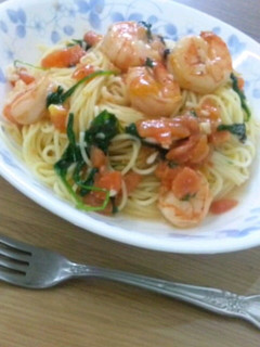 トマトと海老のマリネ風*冷製パスタ-レシピのメイン写真