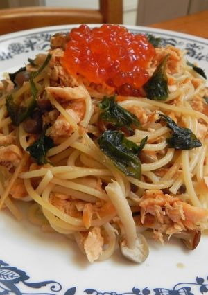 焼鮭の残りで☆マヨ醤油パスタ☆-レシピのメイン写真