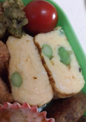 お弁当に枝豆入りふっくらオムレツ風卵焼き-レシピのメイン写真