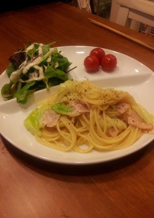キャベツとハムのクリーム！？スパゲティ☆-レシピのメイン写真