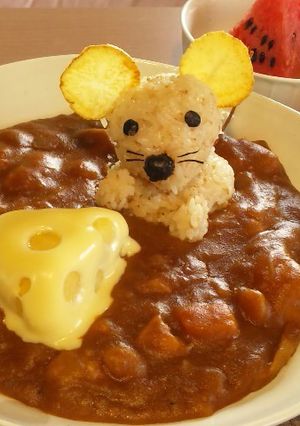 チーズ大好きネズミさんのデコカレー☆-レシピのメイン写真