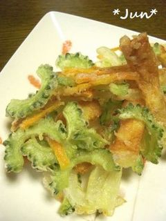 サックサク♪ゴーヤとちくわのかき揚げ-レシピのメイン写真