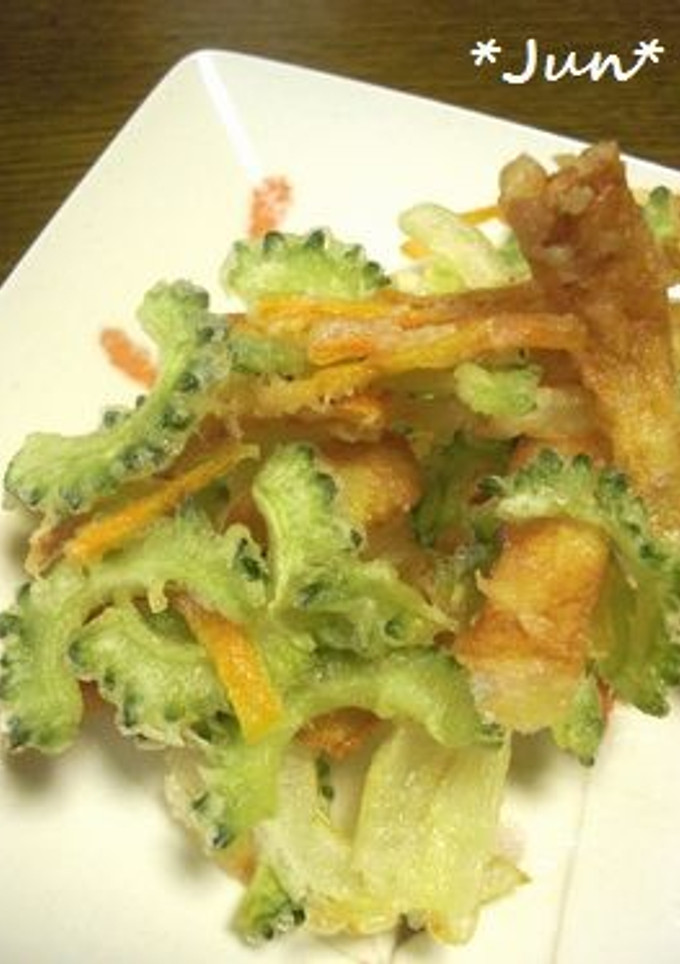 サックサク♪ゴーヤとちくわのかき揚げ-レシピのメイン写真