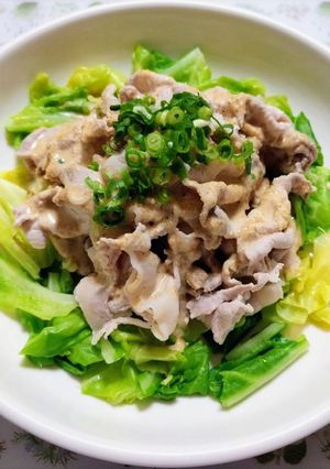 簡単！今夜の夕食春キャベツ豚しゃぶサラダ-レシピのメイン写真