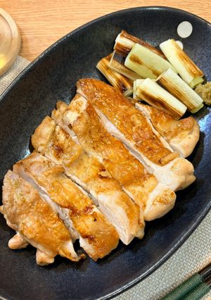 グリルで同時に！柚子胡椒チキン＆香ばし焼きねぎ-レシピのメイン写真