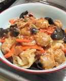 お蕎麦屋さんのカレー丼☆野菜たっぷり！