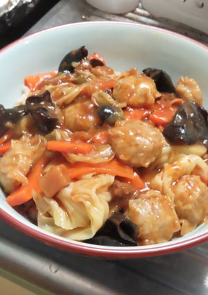 お蕎麦屋さんのカレー丼☆野菜たっぷり！-レシピのメイン写真