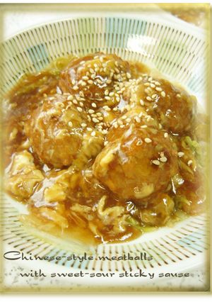 肉だんごの卵入り甘酢あんかけ-レシピのメイン写真