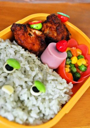 キャラ弁★詰めるだけ！ガチャピン-レシピのメイン写真
