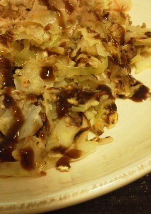 * 簡単ランチにお好み焼き炒め *-レシピのメイン写真
