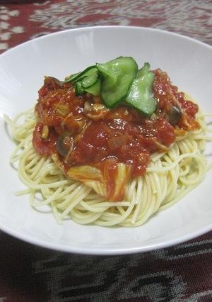 オッサンの冷製パスタ トマトソース-レシピのメイン写真