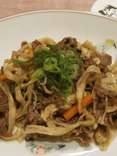 牛肉と切干大根のバターめんつゆ炒め-レシピのメイン写真