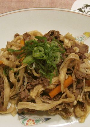 牛肉と切干大根のバターめんつゆ炒め-レシピのメイン写真