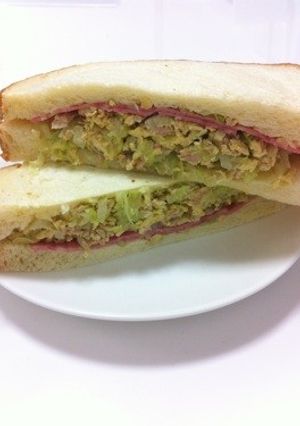 キャベ玉ツナのウスターサンド-レシピのメイン写真