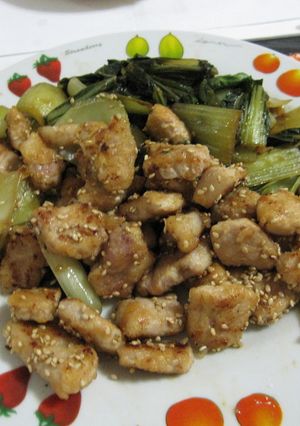 10.角切り豚ロースとあんかけチンゲン菜-レシピのメイン写真