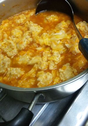 簡単！子供向け♪肉団子のトマトスープ煮-レシピのメイン写真