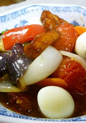 夏野菜いっぱいの”酢豚”-レシピのメイン写真