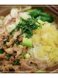 ♡豚小間&たくあん薬味たっぷりそうめん♡-レシピのメイン写真