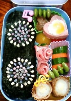 キャラ弁☆夏には花火弁当-レシピのメイン写真