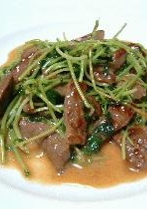 牛肉と豆苗の炒め物-レシピのメイン写真