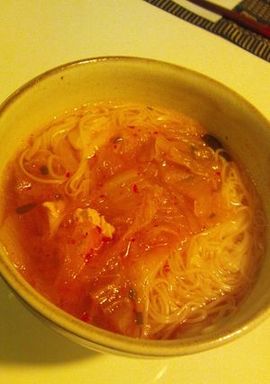 豚キムチにゅうめん-レシピのメイン写真