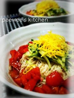 トマトだしそうめん-レシピのメイン写真