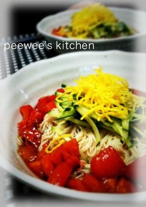 トマトだしそうめん-レシピのメイン写真