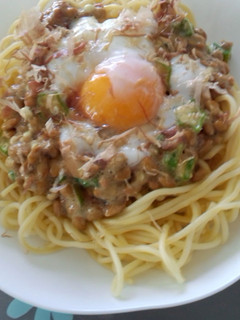 夏バテに!!卵納豆パスタ-レシピのメイン写真