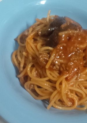 ナスとトマトの煮込みパスタ☆-レシピのメイン写真