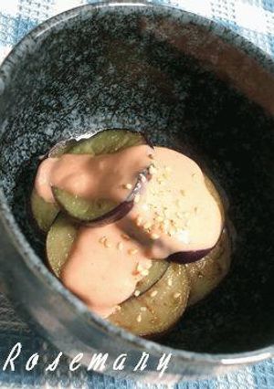茄子の素揚げ　梅肉＆胡麻ダレ-レシピのメイン写真