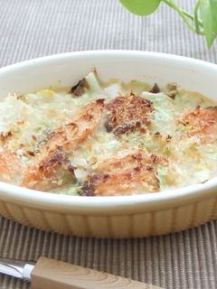 白菜と鮭の和風グラタン-レシピのメイン写真