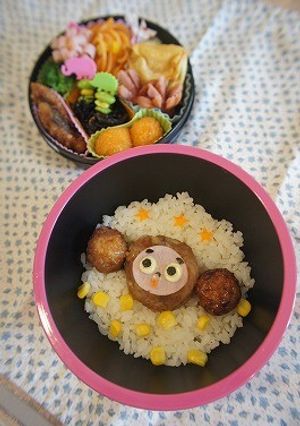 冷食で簡単！チェブラーシカのキャラ弁。-レシピのメイン写真