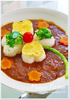 四葉のクローバーのデコカレー♪-レシピのメイン写真