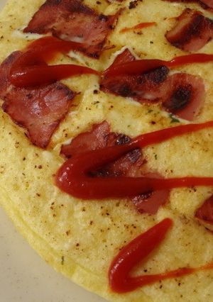 朝食に！ベーコンとおからのパンケーキ♡-レシピのメイン写真