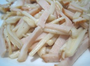 忙しい朝に！えのきだけとハムのバター炒め-レシピのメイン写真
