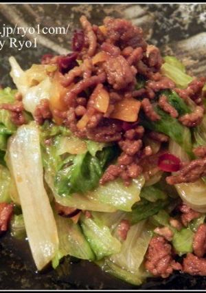 ピリ辛お肉のレタス炒め-レシピのメイン写真