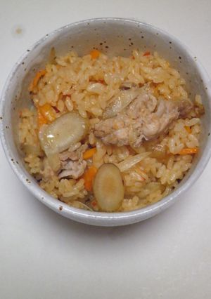 豚ごぼう・ピリ辛炊き込みご飯！-レシピのメイン写真