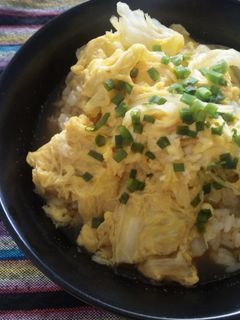 一人ごはんに。キャベツだけ~☆卵とじ丼-レシピのメイン写真