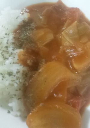 簡単！トマトとキャべツのカレーライス♪-レシピのメイン写真