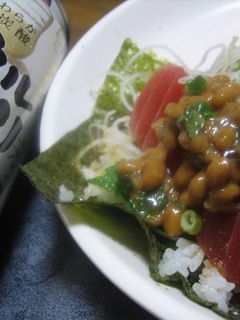 暑い夏に。マグロ納豆手巻き寿司-レシピのメイン写真