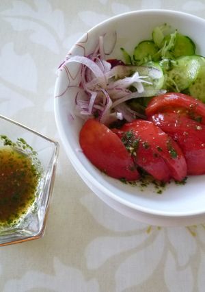 バジル風味のトマトサラダ-レシピのメイン写真
