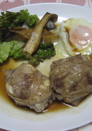 木綿豆腐の肉巻きプレート-レシピのメイン写真