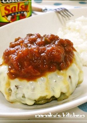 青汁入り♡とろ～りチーズのハンバーグ-レシピのメイン写真