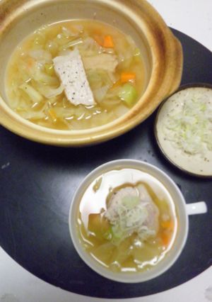 豚ロース肉入りコンソメスープ！-レシピのメイン写真